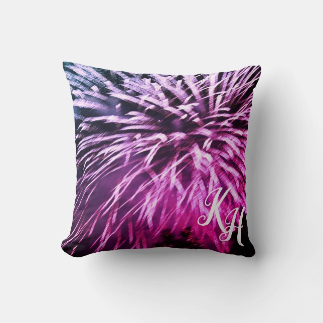 Niagara Falls Purple Fireworks Cushion (Front)