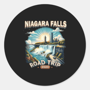 Niagara Falls Road Trip 2024 Family Trip Summer Va Classic Round Sticker