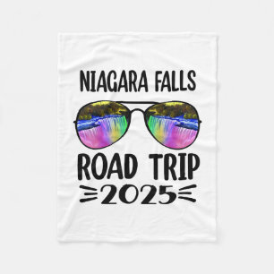 Niagara Falls Road Trip 2025 Family Trip Vacation Fleece Blanket