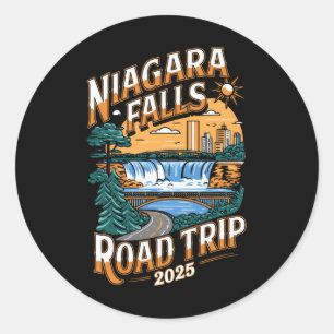 Niagara Falls Road Trip 2025 - Summer Vacation  Classic Round Sticker