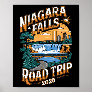 Niagara Falls Road Trip 2025 - Summer Vacation Poster