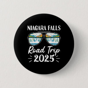Niagara Falls Road Trip 2025 Sungles Family Vacati 6 Cm Round Badge