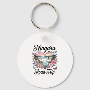 Niagara Falls Road Trip Summer Vacation Souvenir W Key Ring