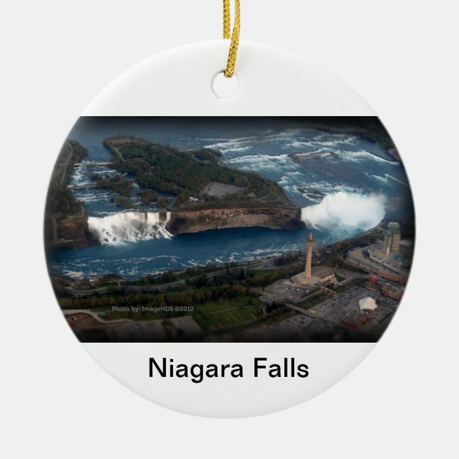 Niagara Falls souvenir & gift Ceramic Tree Decoration (Front)
