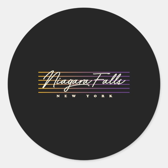 Niagara Falls Style Classic Round Sticker (Front)
