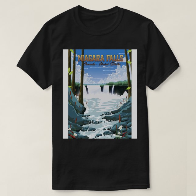 Niagara Falls Travel poster T-Shirt (Design Front)