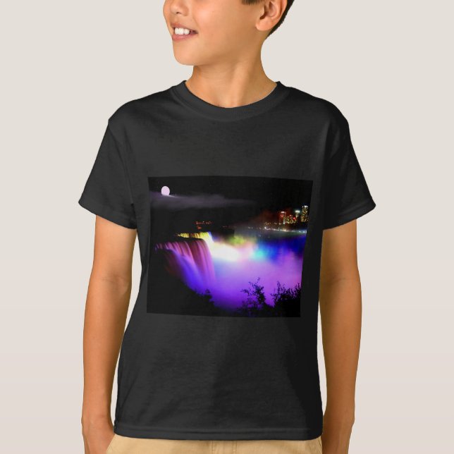 Niagara-Falls-under-floodlights-at-night T-Shirt (Front)