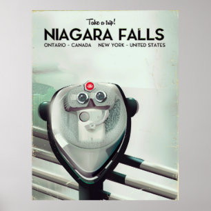 Niagara Falls - USA - Canada Vintage travel poster