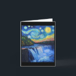 Niagara Falls - Van Gogh Style - Starry Night  Card<br><div class="desc">Niagara Falls - Van Gogh Style - Starry Night</div>
