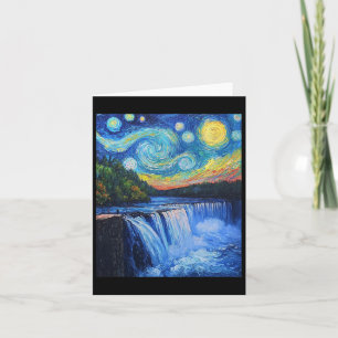Niagara Falls - Van Gogh Style - Starry Night  Card