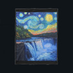 Niagara Falls - Van Gogh Style - Starry Night  Fleece Blanket<br><div class="desc">Niagara Falls - Van Gogh Style - Starry Night</div>