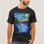 Niagara Falls - Van Gogh Style - Starry Night  T-Shirt<br><div class="desc">Niagara Falls - Van Gogh Style - Starry Night</div>
