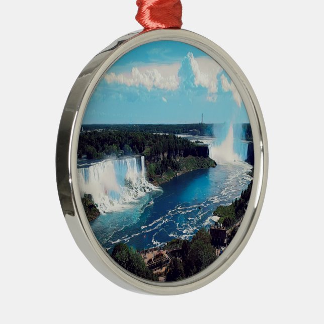 NIAGARA FALLS - view Metal Tree Decoration (Right)