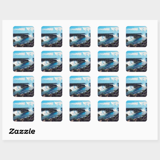 NIAGARA FALLS - view Square Sticker (Sheet)