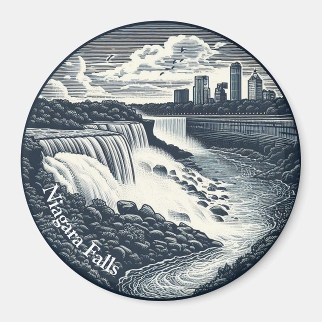 Niagara Falls Vintage Magnet (Front)