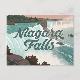 Niagara Falls Vintage Textured Illustration Postcard