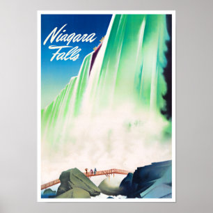 Niagara Falls vintage travel poster
