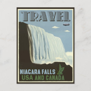Niagara Falls Vintage Travel Poster Postcard