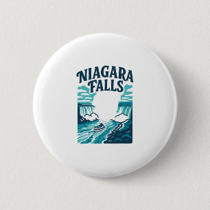 Niagara Falls Waterfall The Falls Souvenir Gift Va 6 Cm Round Badge