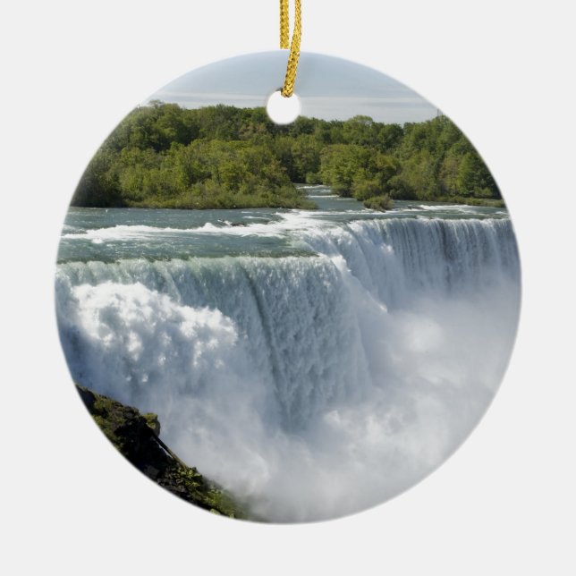 Niagara waterfall ceramic tree decoration (Front)