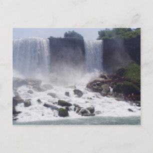 Niagra Falls And View Of American Side From Canada Postcard