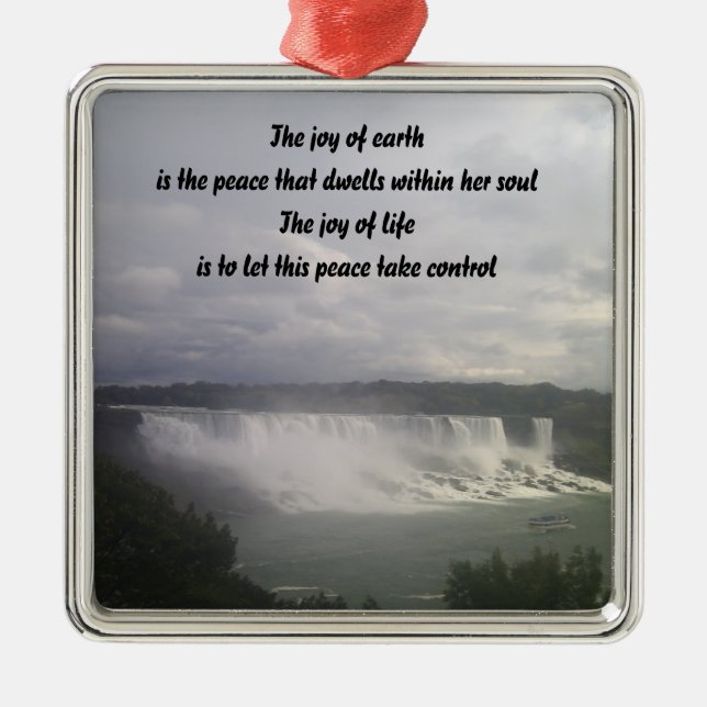 Niagra falls Nature words ornaments (Front)