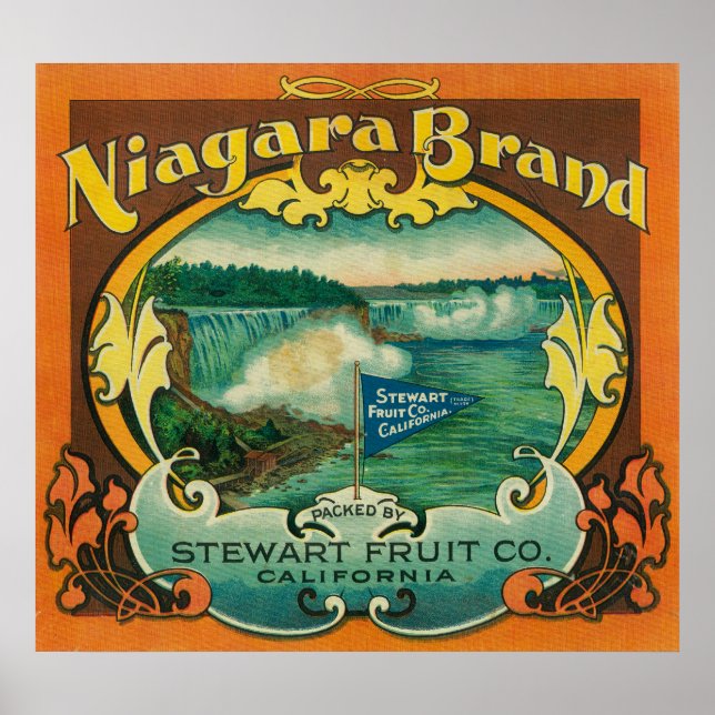 Niagra Orange Label Poster (Front)