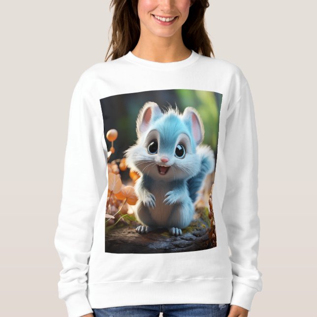 Nibbly - the blue squirrel sweatshirt (Front)