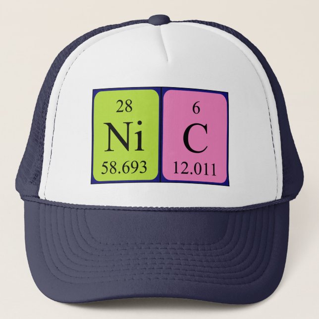 Nic periodic table name hat (Front)