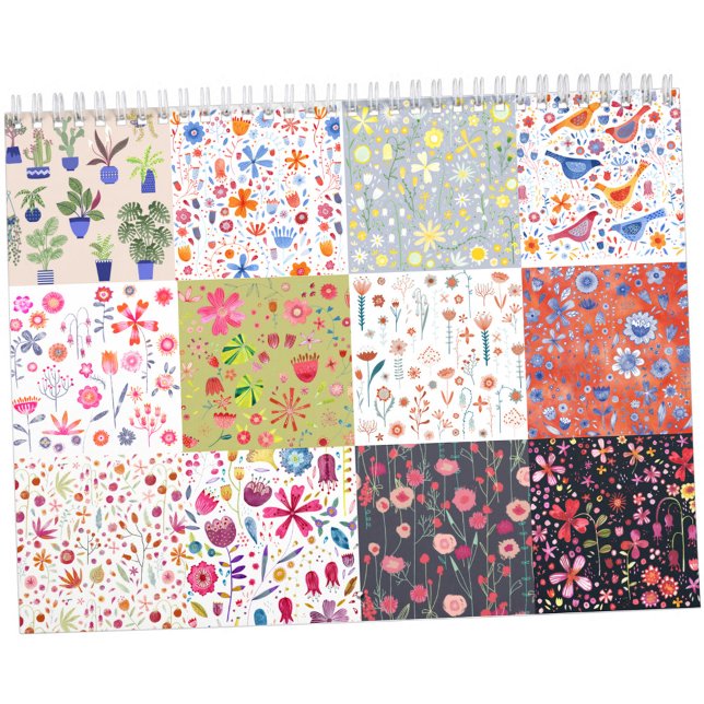 Nic Squirrell Floral Paintings Calendar (Floral paintings calendar with original art by Nic Squirrell)