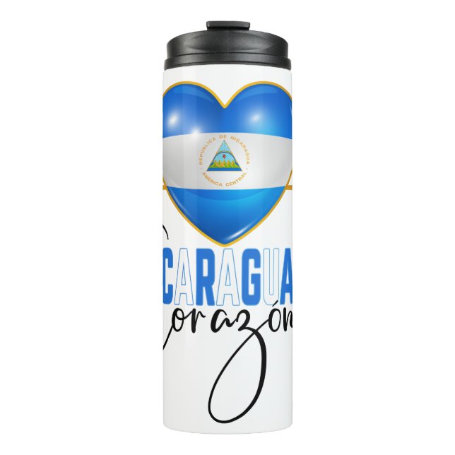 Nicaragua En mi Corazon Nicaraguan Pride  Thermal Tumbler (Front)