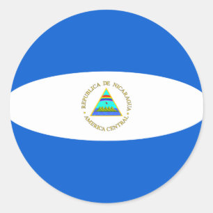Nicaragua Fisheye Flag Sticker