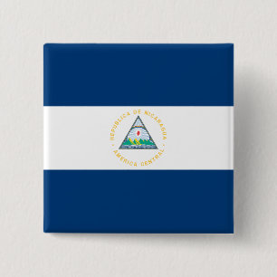 Nicaragua Flag 15 Cm Square Badge