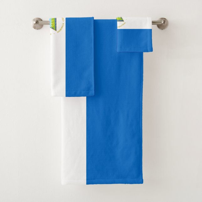 Nicaragua Flag Bath Towel Set (Insitu)