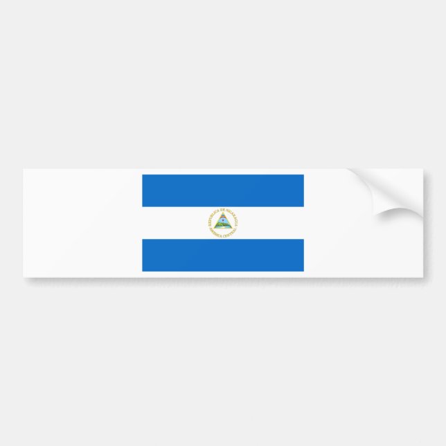 Nicaragua Flag Bumper Sticker (Front)