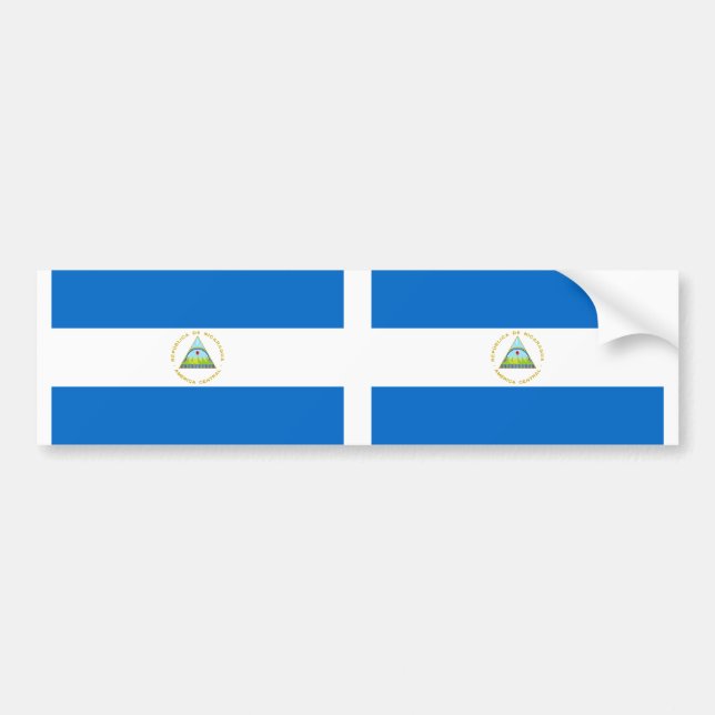 Nicaragua flag bumper sticker (Front)