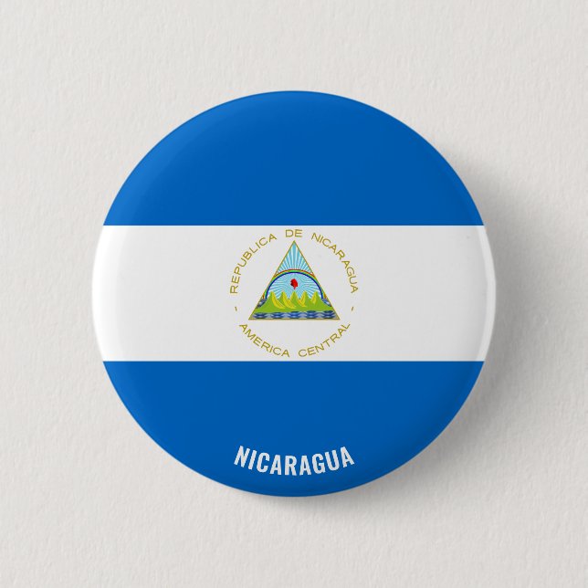 Nicaragua Flag Charming Patriotic Button (Front)