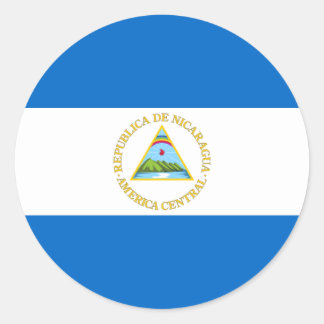 Nicaragua Flag Classic Round Sticker