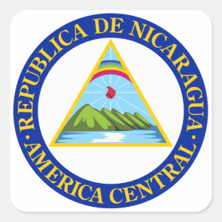 NICARAGUA - flag/emblem/coat of arms/symbol Square Sticker