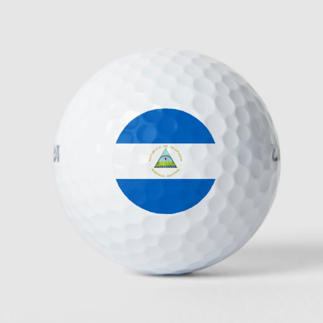 Nicaragua Flag Golf Balls (Front)