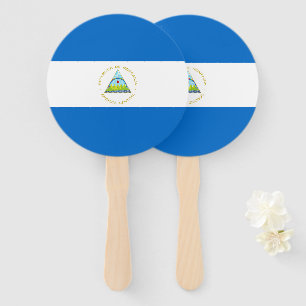 Nicaragua flag hand fan