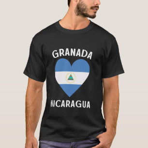 Nicaragua Flag Heart Granada City T-Shirt