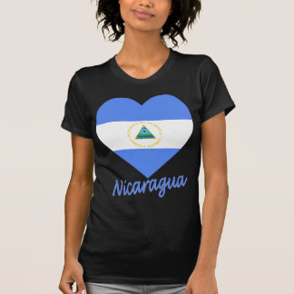 Nicaragua Flag Heart T-Shirt
