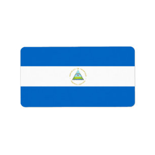 Nicaragua flag label