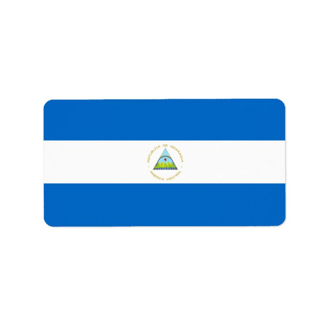 Nicaragua flag label (Front)
