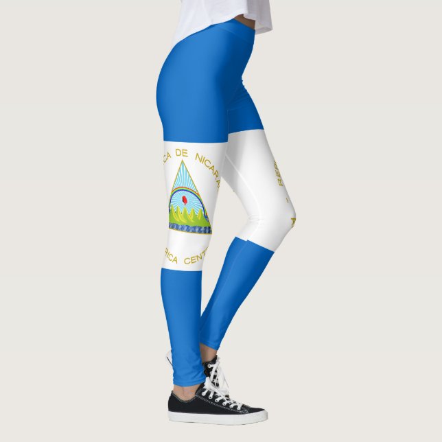 Nicaragua Flag Leggings (Right)