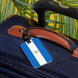 Nicaragua flag luggage tag