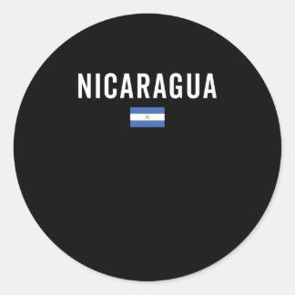 Nicaragua Flag - Patriotic Flag Classic Round Sticker