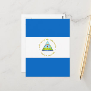 Nicaragua flag postcard