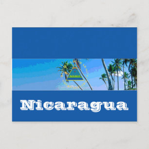 Nicaragua flag postcard